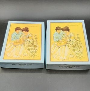 Vintage Baby Congratulations Two Box Set of 10 Cards Regal 1970's New Old Stock